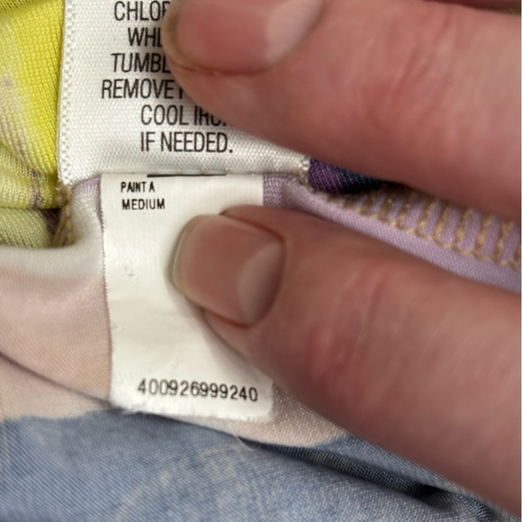 Simply Vera Vera Wang Purple and Yellow Ruched Blouse - Picture 6 of 12